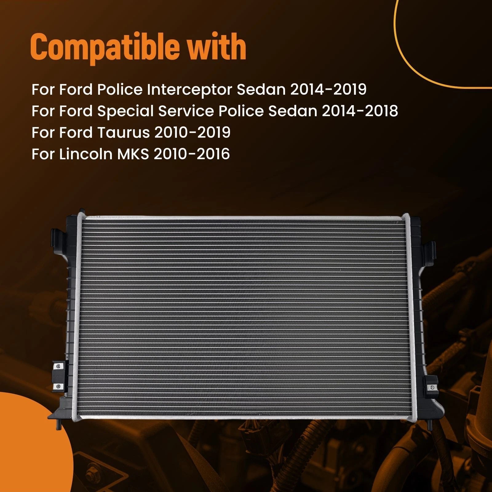 Coolant Radiator for Ford Taurus (2010–2019) 2.0L 3.5L Turbo AA5Z8005A