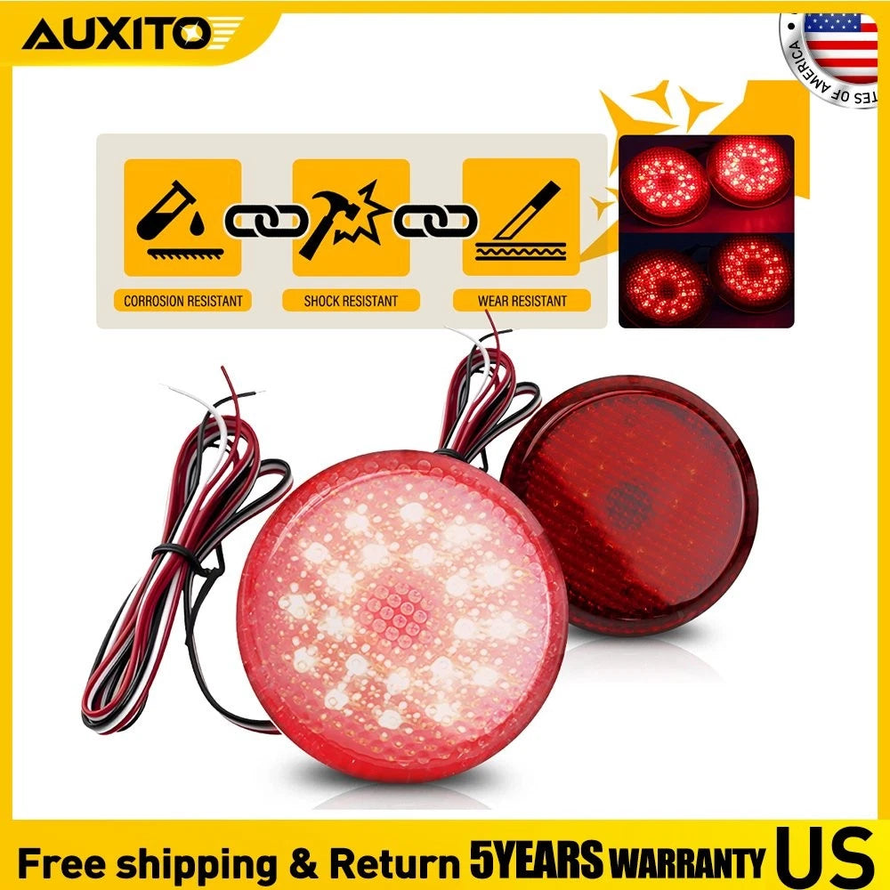 Set of 2 Rear Bumper Red Reflectors for Toyota Corolla (2007–2010)