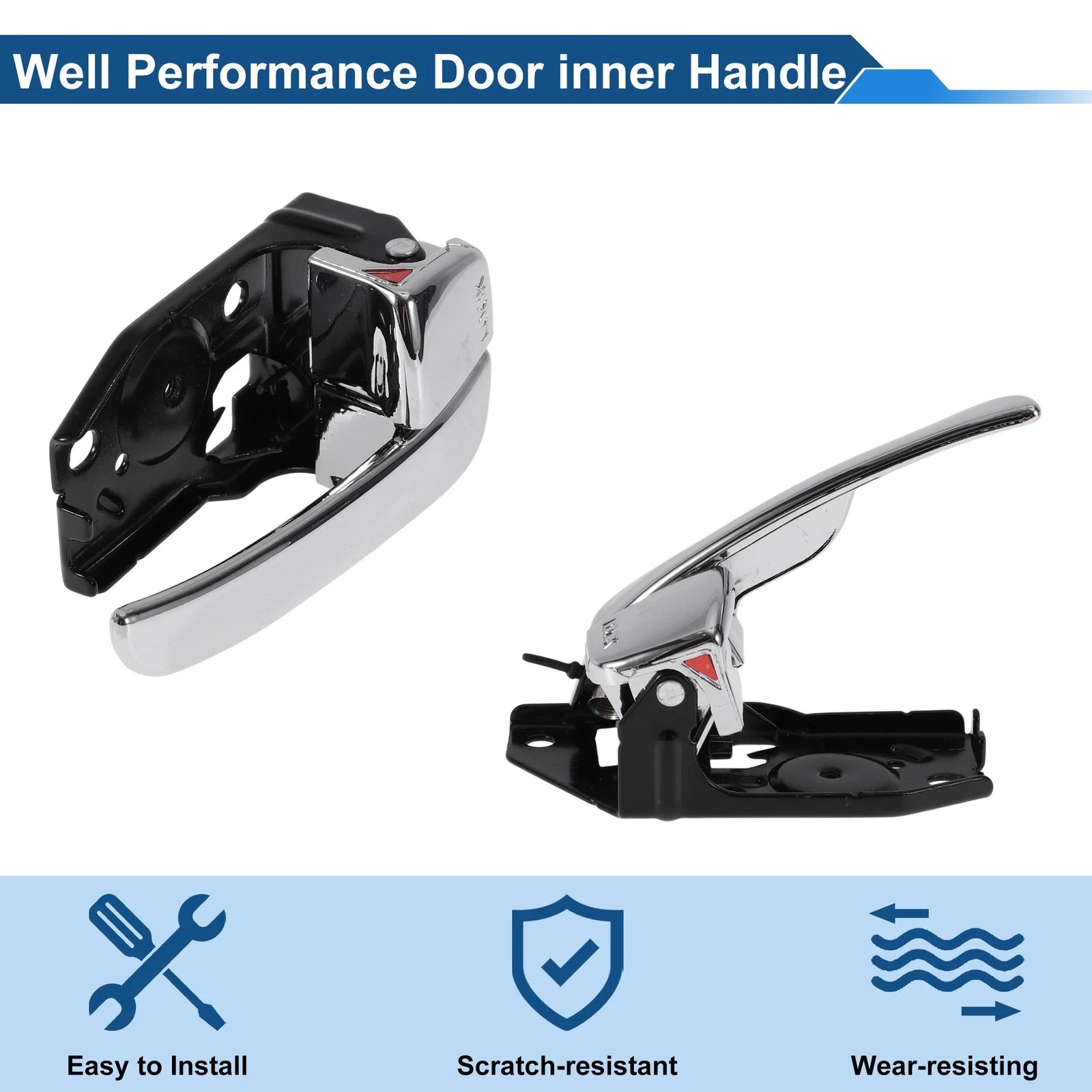 Interior Door Handle for Hyundai Sonata (2001–2005) No. 826203D000 Black Chrome