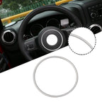 Silver Steering Wheel Trim Emblem for Wrangler Compass (2011–2023)