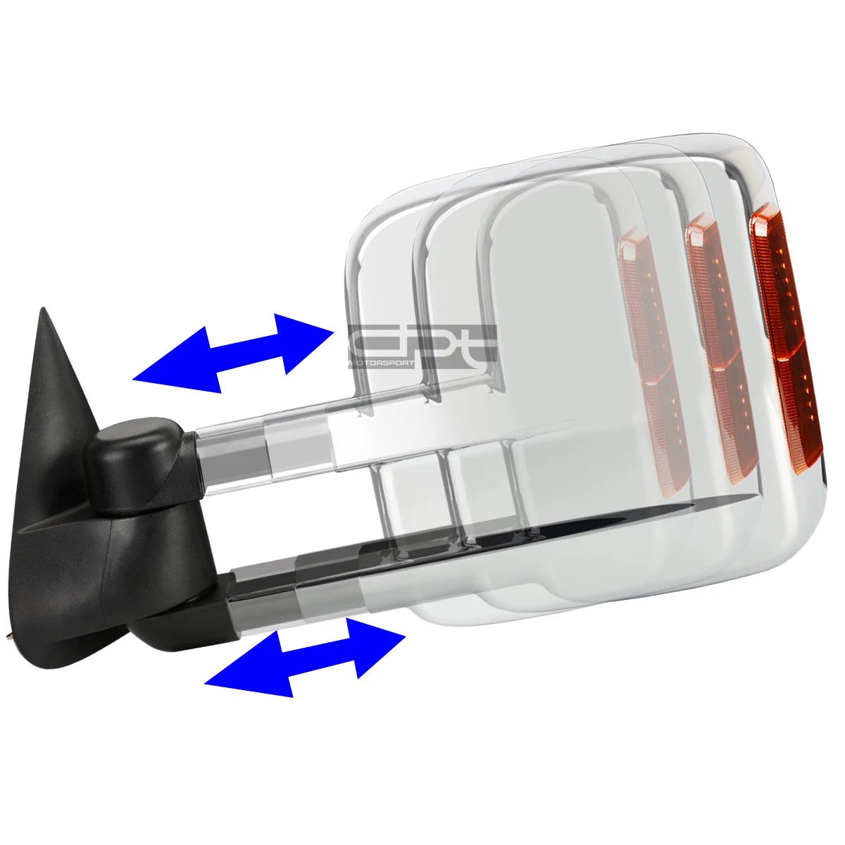 Set of 2 LED Chrome Towing Side Mirrors for Silverado/Sierra (1999–2002)