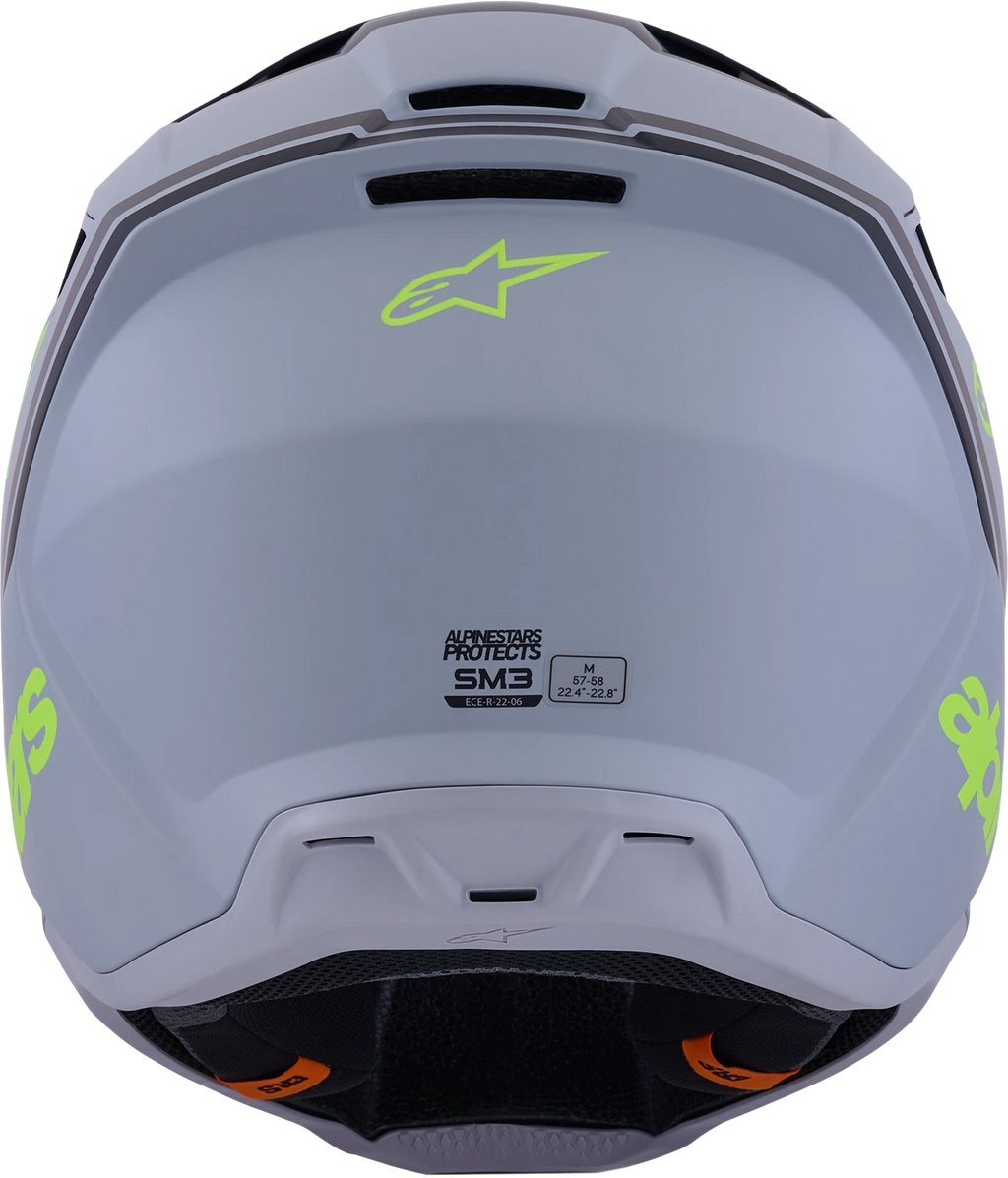 Alpinestars SM3 Radium Offroad Helmet for Offroad (Medium, Grey/Black/Yellow)