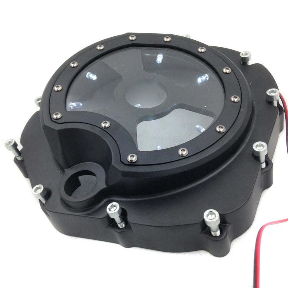 White LED Engine Clutch Cover for Kawasaki ZX14R ZZR1400 (2006–2014)