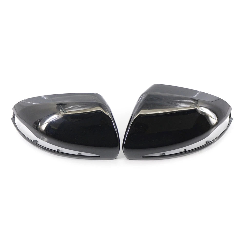 Pair Rearview Mirror Housing for Mercedes-Benz C E S CLS GLC Class (2015–2023) Gloss Black