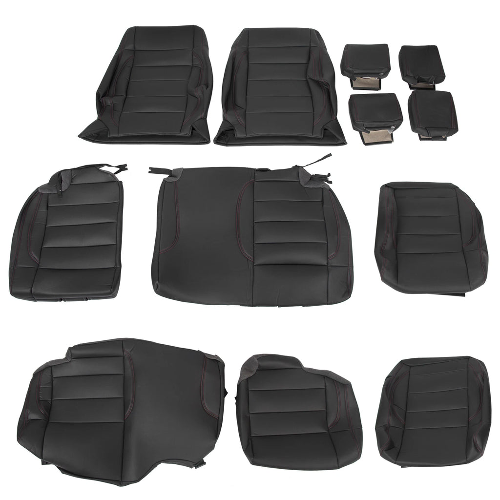 Set of 4 Seat Covers for Jeep Wrangler 4Door (2008–2010) Black
