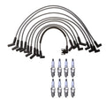 Denso 8mm Wire Set & 8 U-Groove Spark Plugs for Ford 5.8L V8 (1990–1996)