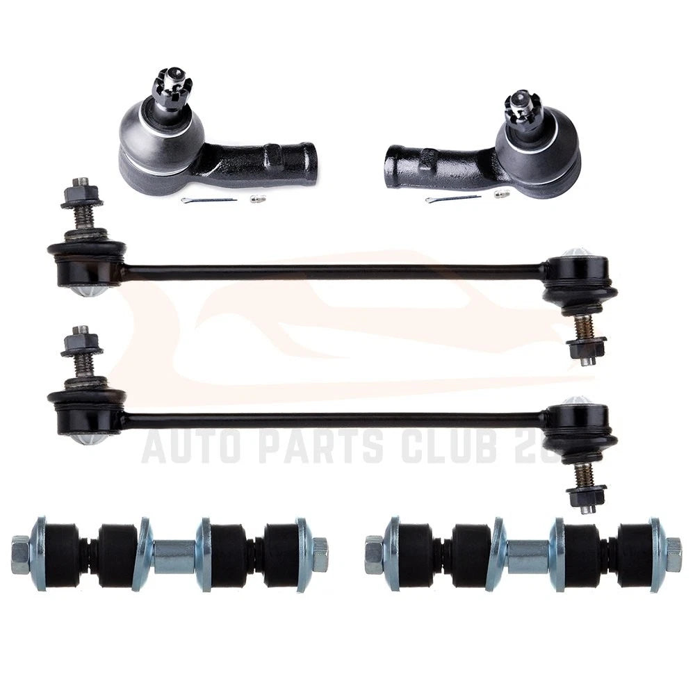 Set of 6 Sway Bar Links & Outer Tie Rods for Ford Focus (2000–2006)