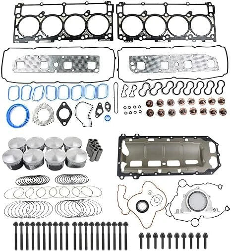 Engine Pistons Head Gasket Set for Chrysler Dodge Jeep 5.7L Hemi (2003-2021)