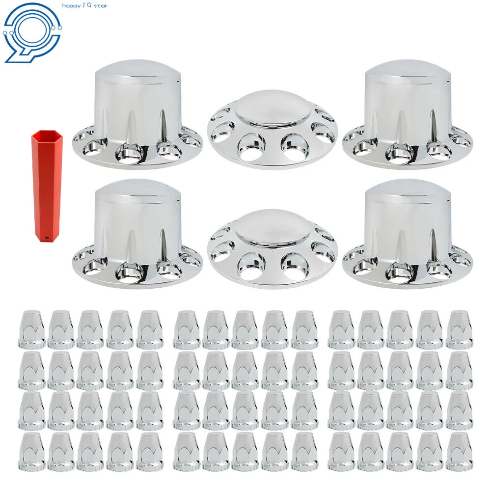 Chrome Hub Cover for Semi Truck 