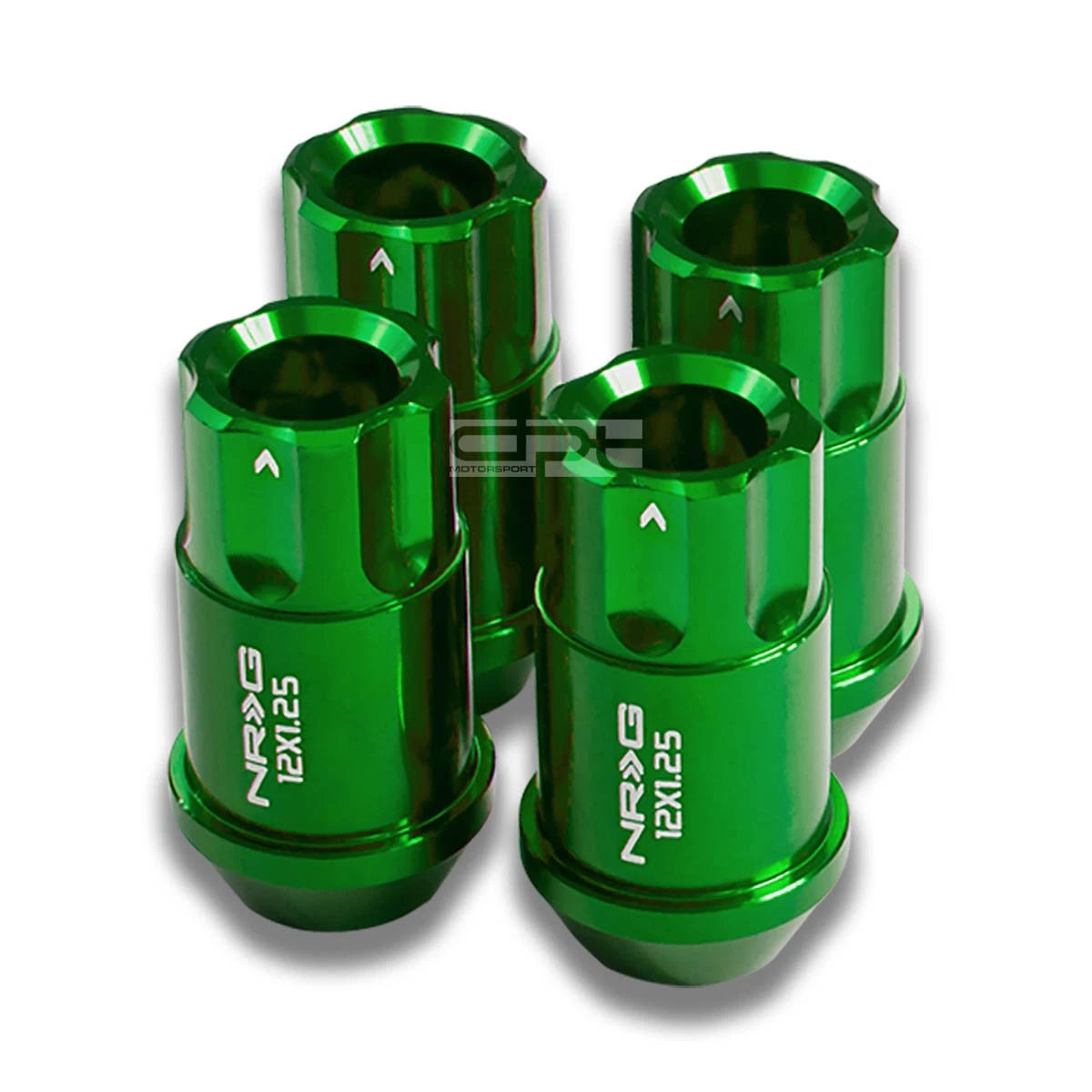 Set of 4 NRG M12x1.25 1.75"L Green Lug Nut Locks for Subaru Impreza/Nissan 240SX