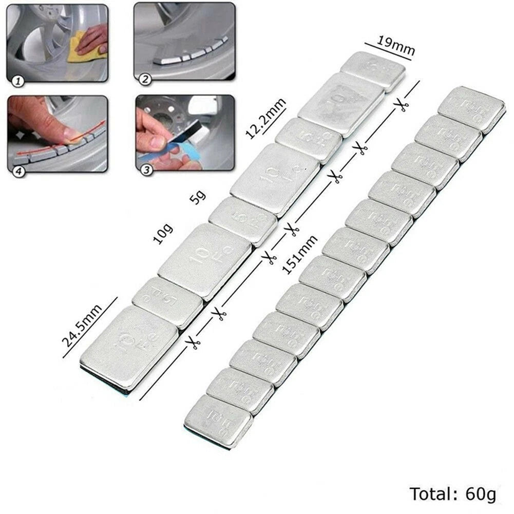 60g Iron Wheel Balance Blocks for Cars Motorcycles Trucks (151mm)
