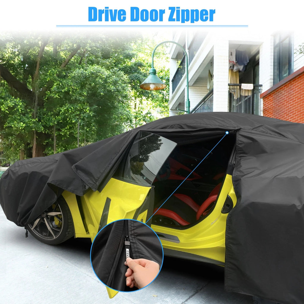 Waterproof Car Cover for Chevrolet Corvette C3 (1968–1981) with Zipper Black