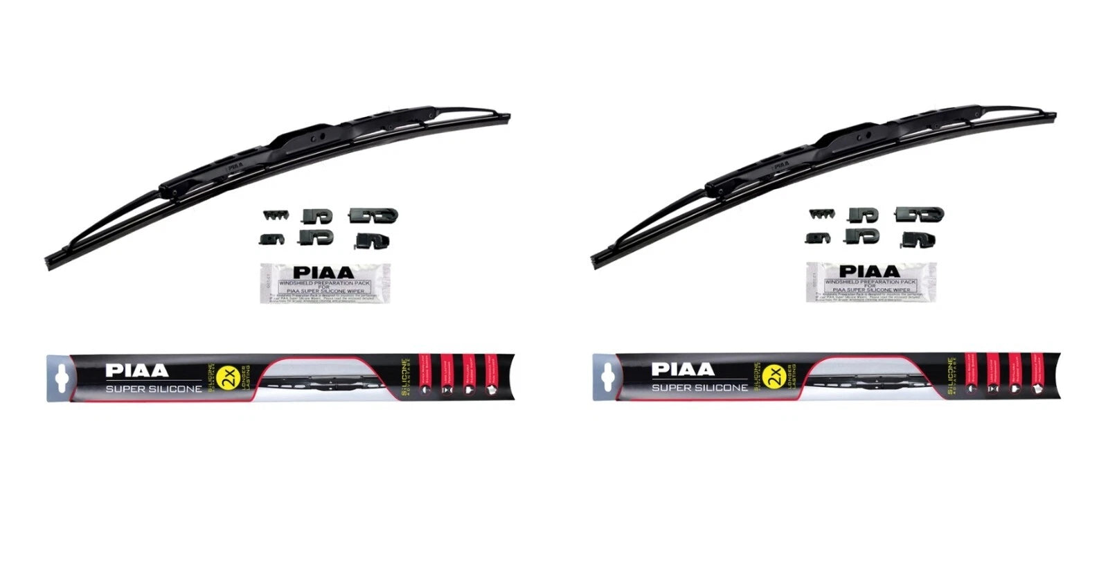 Set of 2 PIAA Super Silicone Windshield Wiper Blades 21" for
