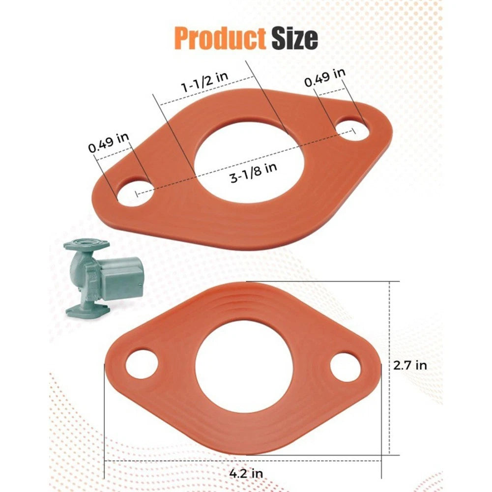 Set of 4 Silicone Flange Gaskets for TACO 007 Series Pumps