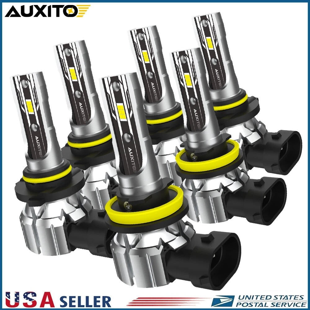 AUXITO 9005 9006 H11 LED Headlight Combo Kit for