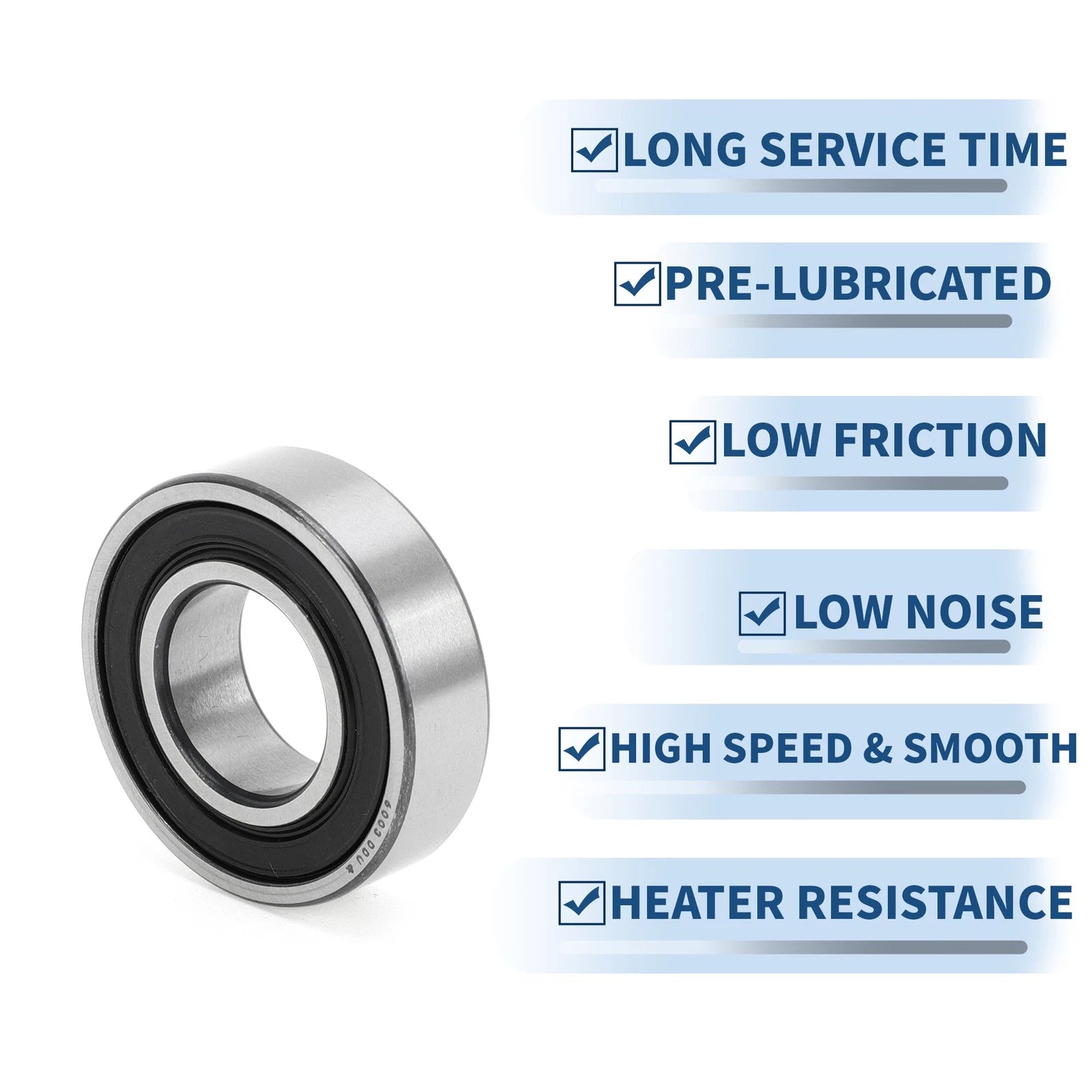Deep Groove Ball Bearing 6003DDU for Scooter Skateboard Wheel (17x35x10mm)