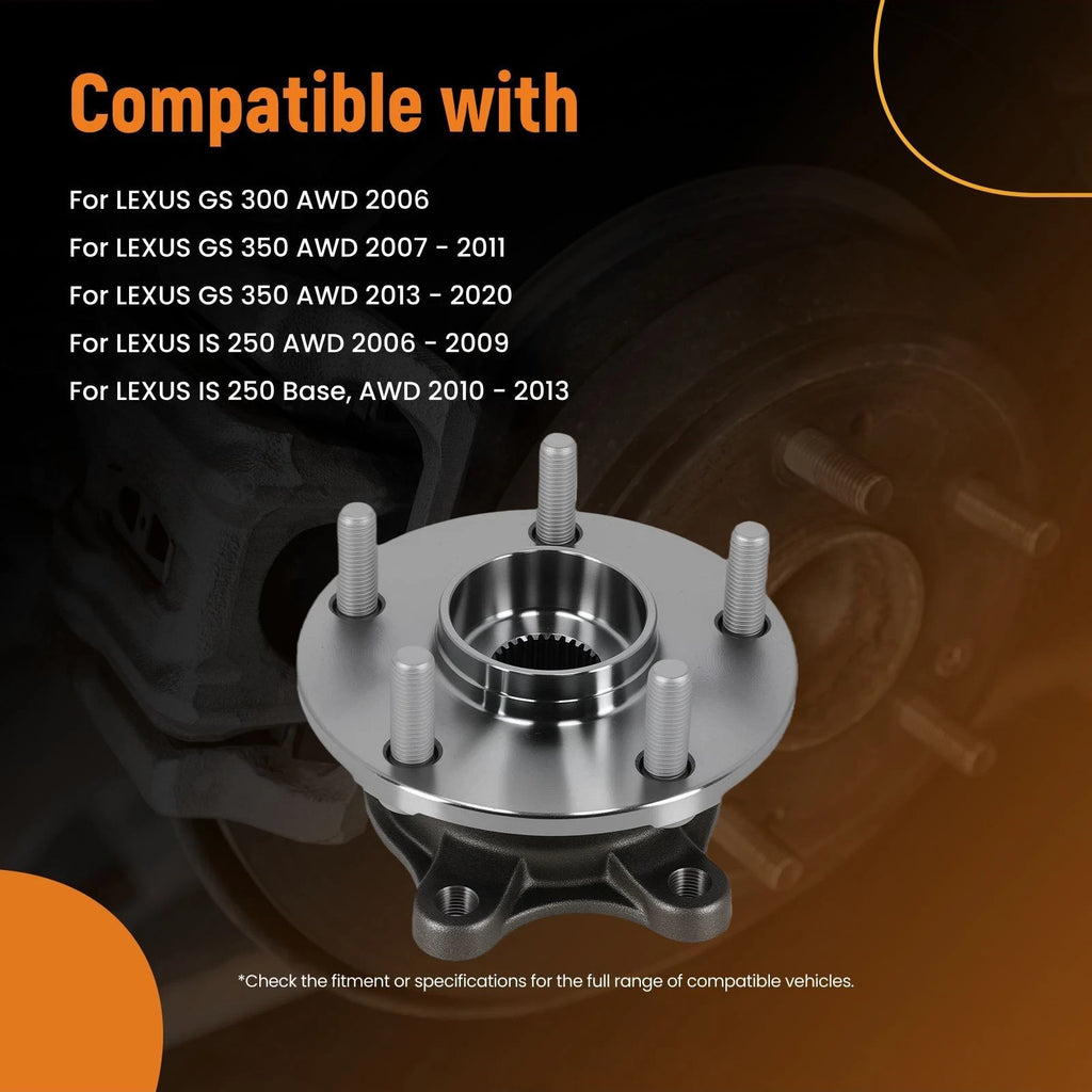Front Wheel Hub & Bearing for Lexus GS350 IS300 RC350 (2006–2020) 513365 BR930943