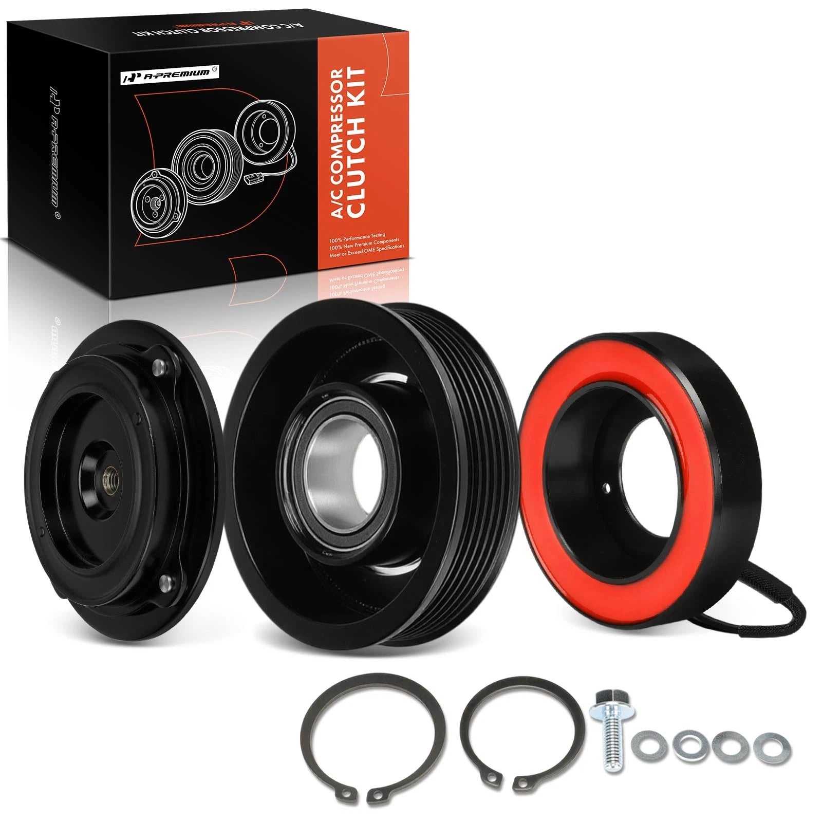 A/C Compressor Clutch Kit with 6-Groove Pulley for BMW X3 X1 (2013–2014)