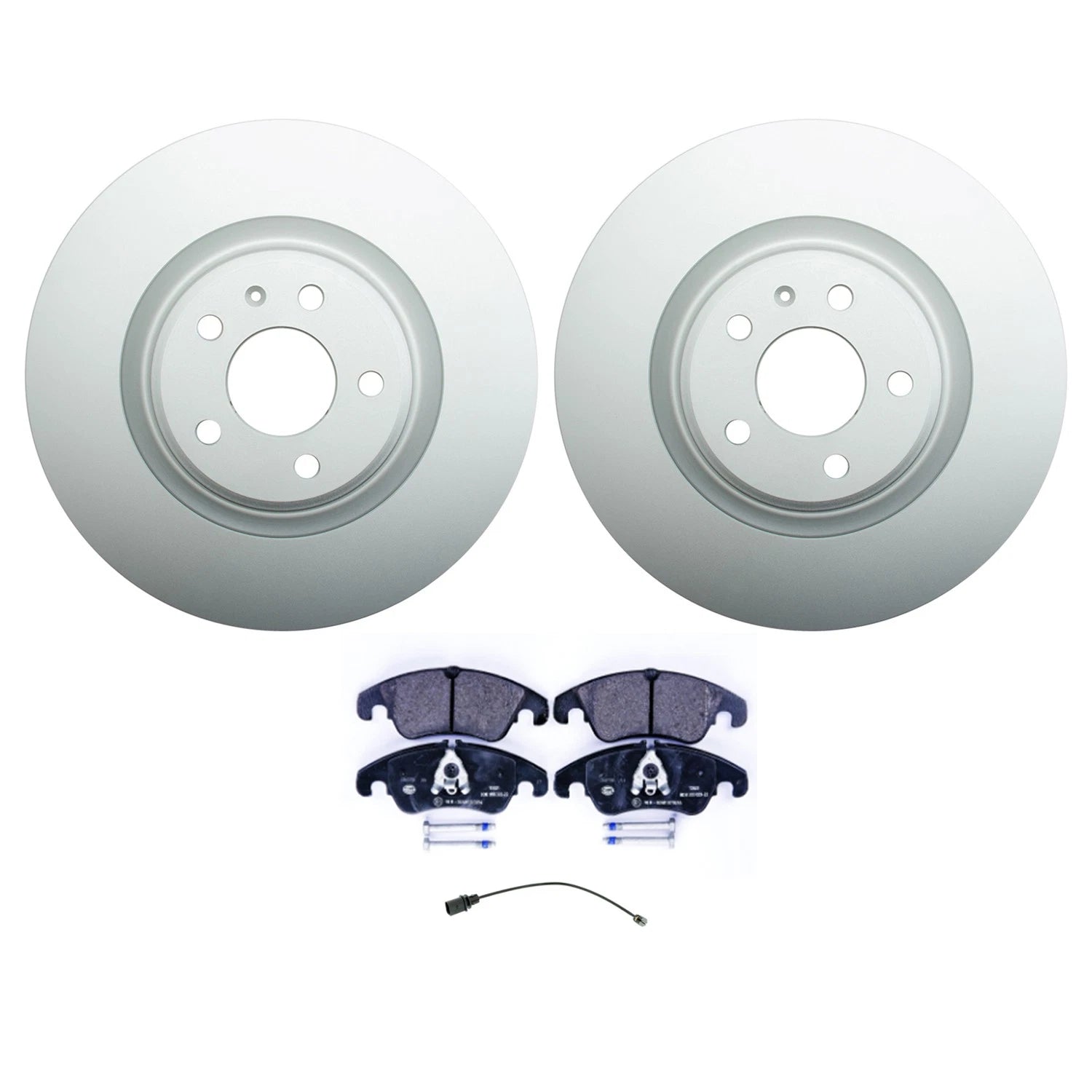 Front Rotors & Low-Met Disc Brake Pad Kit for Audi A6 Quattro (2012–2018)