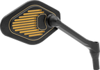 Adjustable Mirror for Drag Specialties (Black/Gold, Short Stem, Right)
