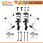 Set of 4 Front Struts Control Arms Wheel Hubs Tie Rods for Nissan Maxima (2004–2008)