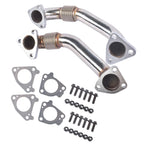 2Pcs Up Pipes Kit with Gaskets for GMC Sierra, Chevy Silverado 3500 (2001–2004)