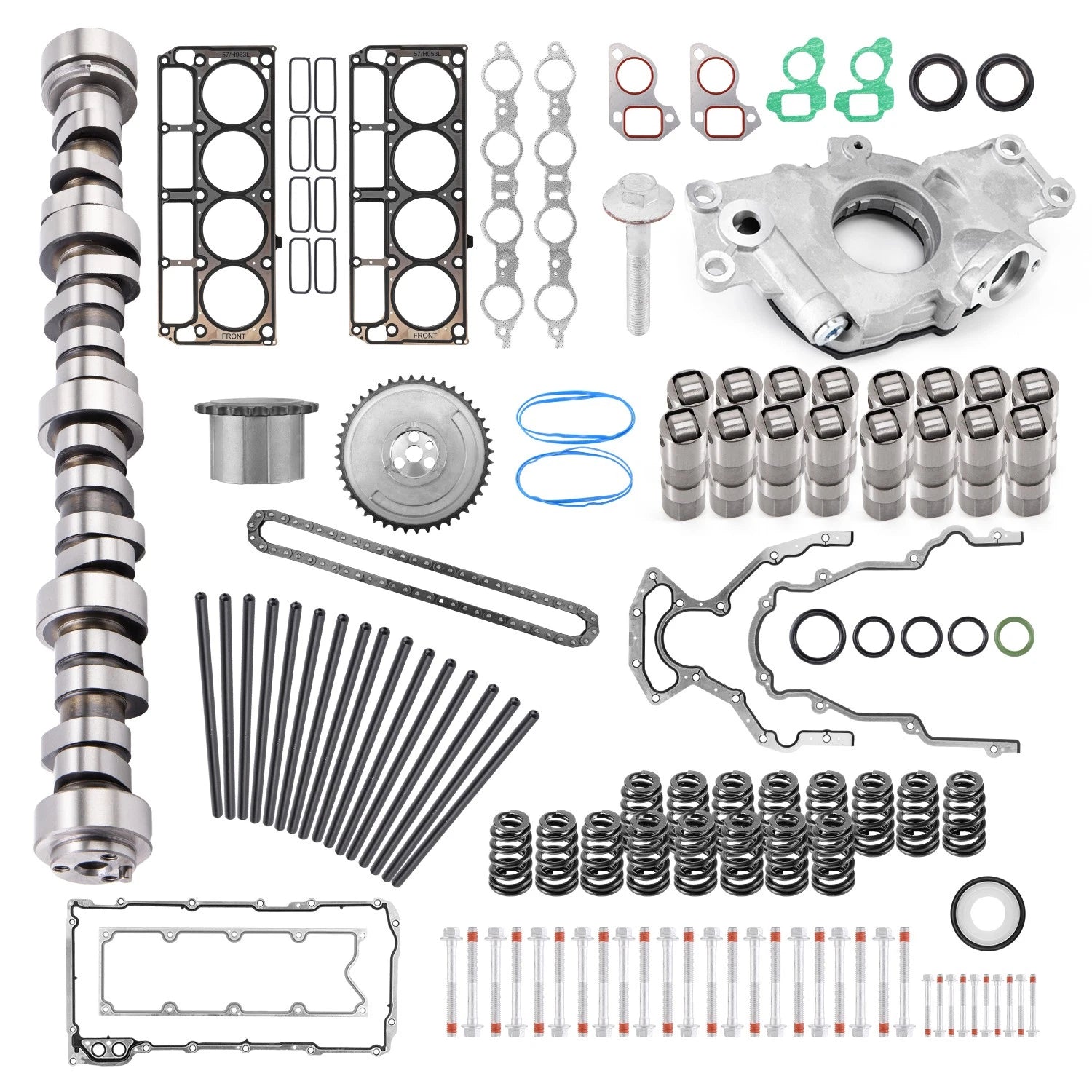 Engine Cam Lifters Pushrods Kit for LS1 4.8 5.3 5.7 6.0 6.2 (2000–2023)