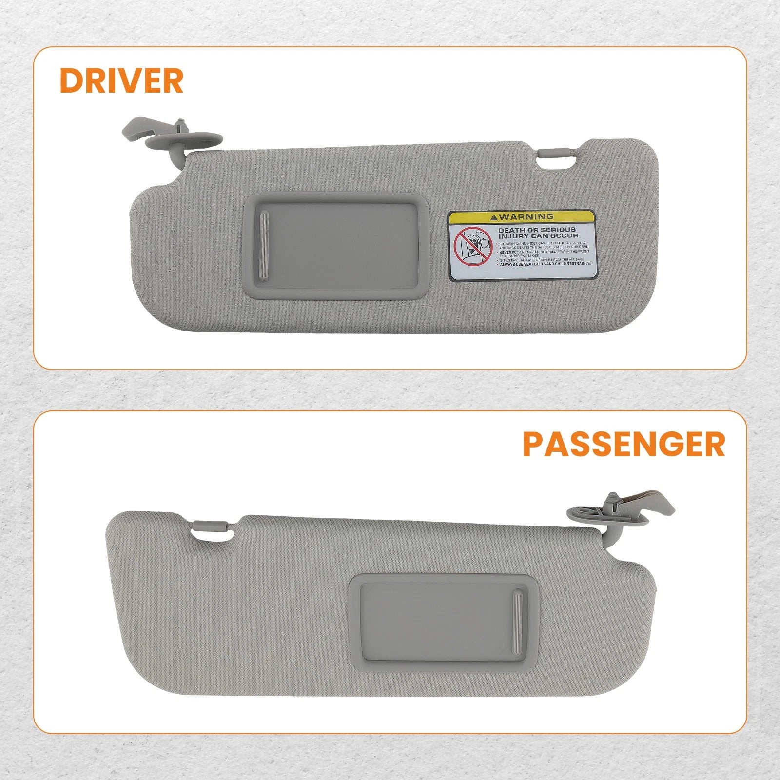 Sun Visor Set for Hyundai Veloster (2012-2015) with Mirror