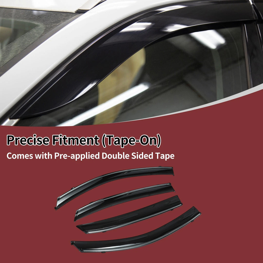 Set of 4 Window Deflectors for Honda Civic Hatchback (2016–2021)