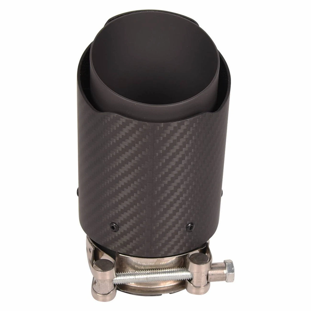 Exhaust Muffler Tip for Universal Fit (70mm In, 89mm Out, Carbon Fiber)