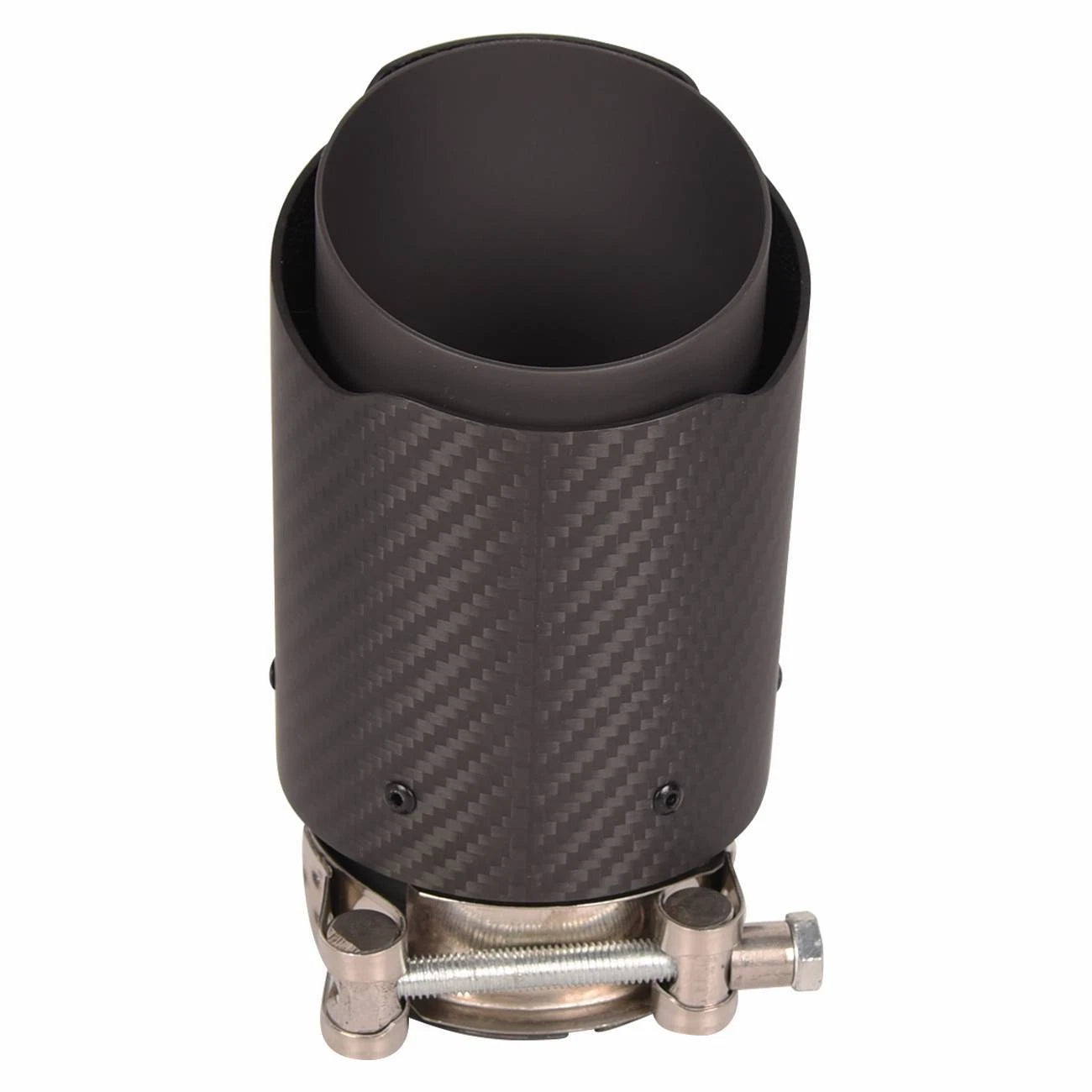 Exhaust Muffler Tip for Universal Fit (70mm In, 89mm Out, Carbon Fiber)