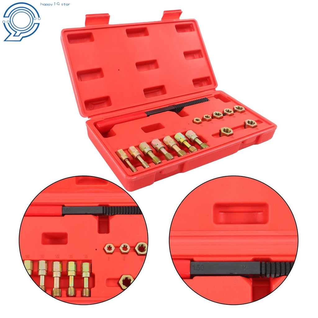 15pcs Metric Thread Chaser Set for Rethreading M6-M12