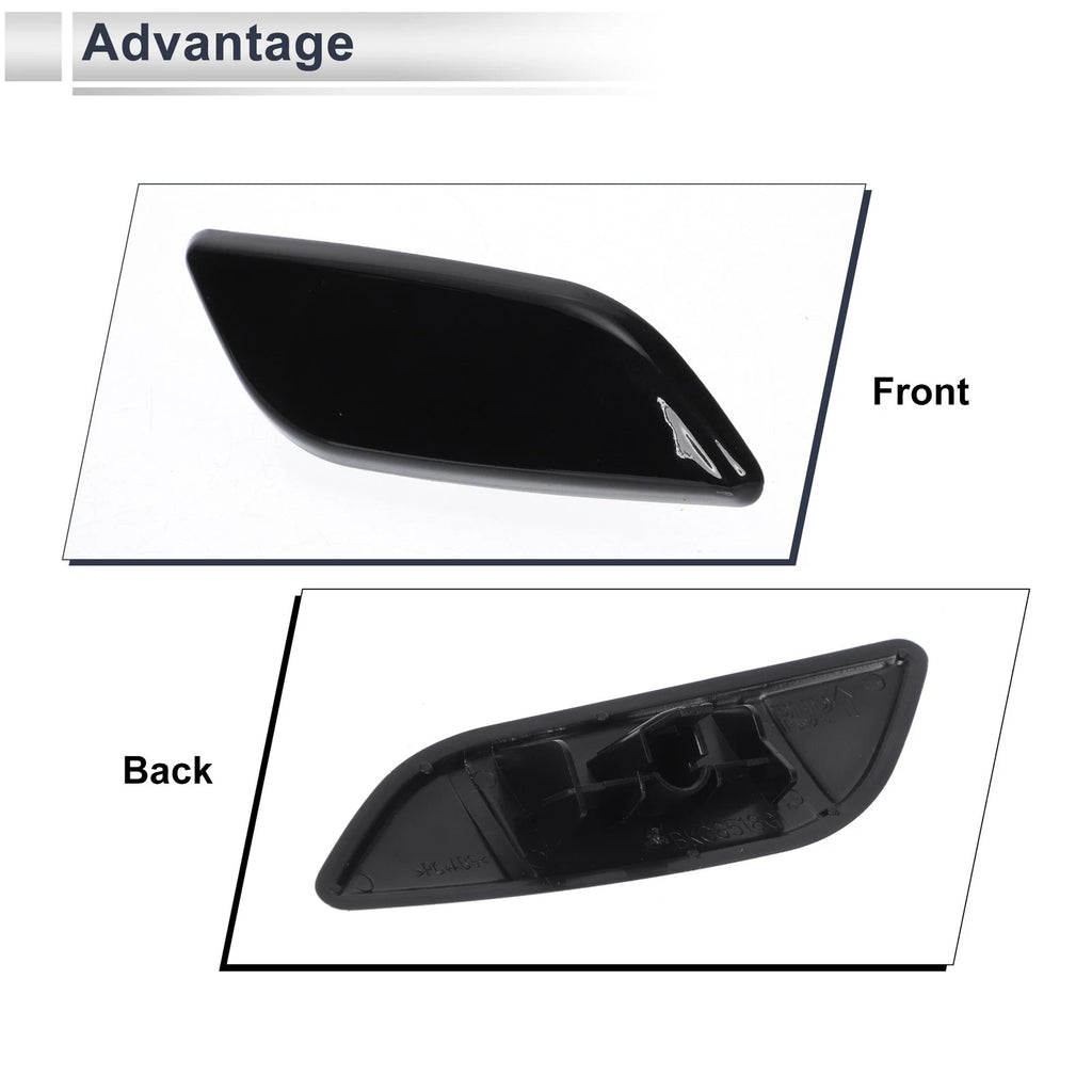 Bumper Headlight Washer Nozzle Cover Cap for Mazda 3 (2004–2013) Black