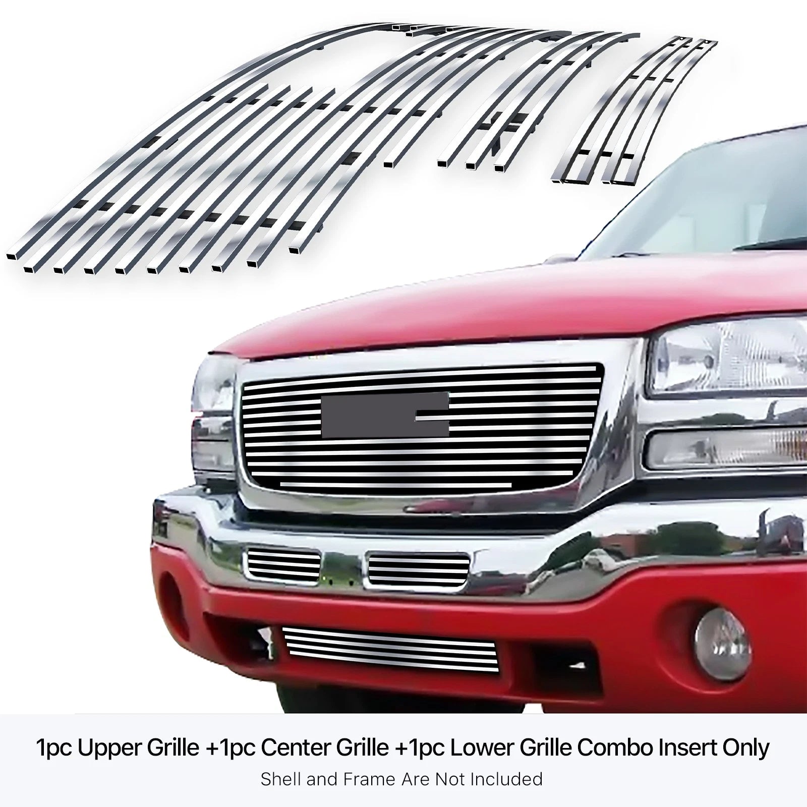 Chrome Billet Grille Insert for GMC Sierra 1500/2500HD/3500 (2003-2006)