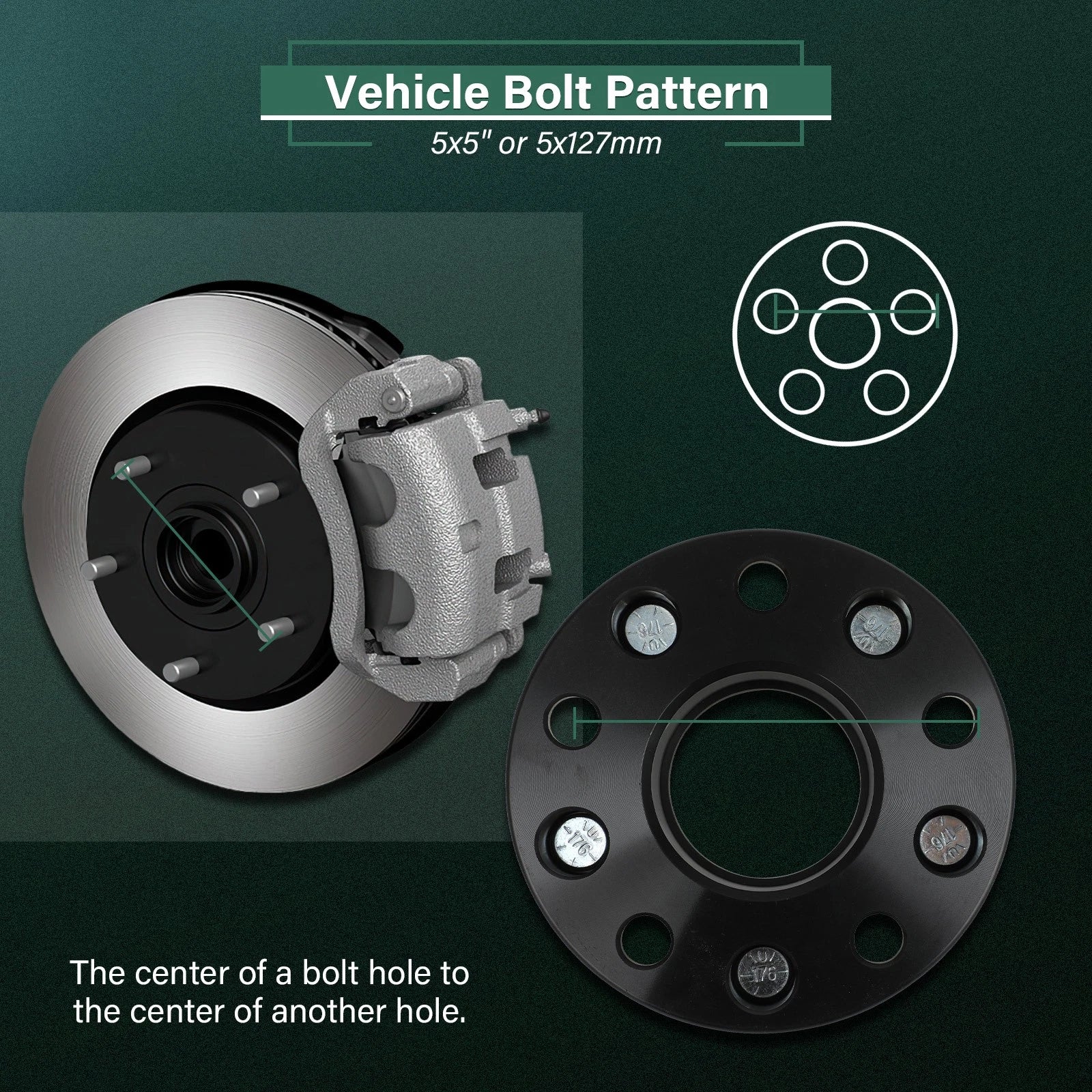 4X 2" Hub Centric Wheel Spacers 5x5 M14x1.5 for Jeep Grand Cherokee (2011–2024)