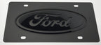 3D Front Ford Oval Emblem License Plate Logo for Black (2015–2025)