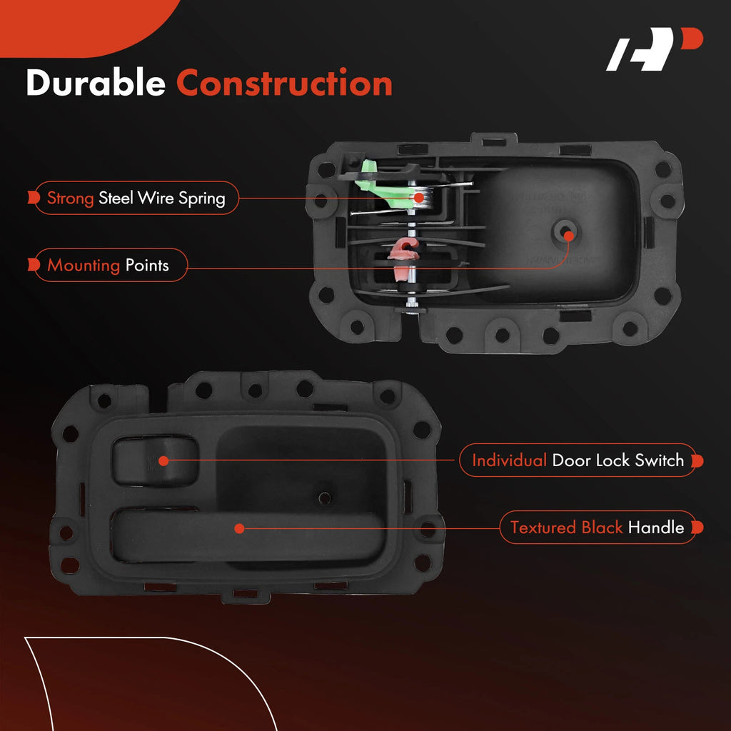 Left Black Interior Door Handle for Jeep Cherokee (1997-2001)