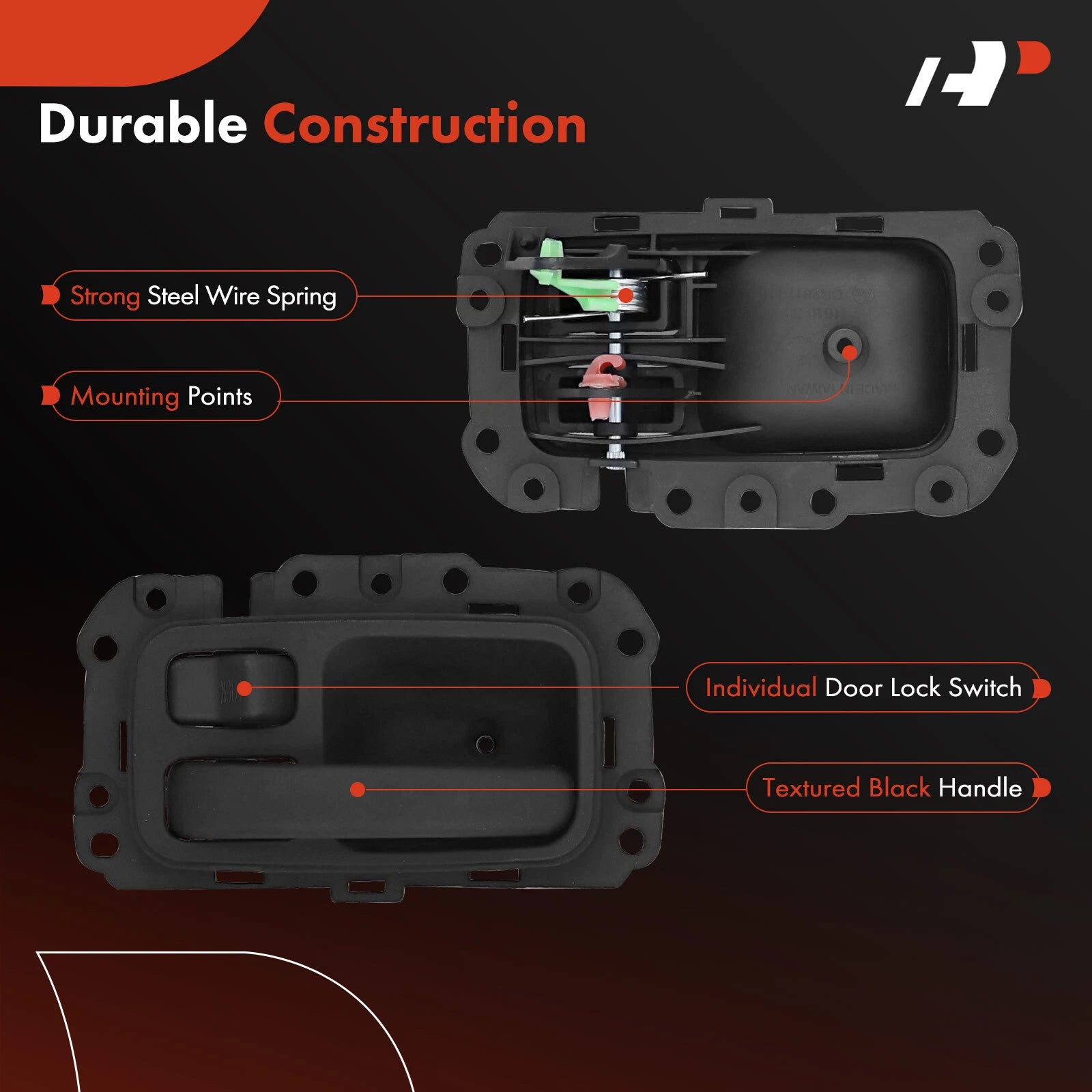 Left Black Interior Door Handle for Jeep Cherokee (1997-2001)