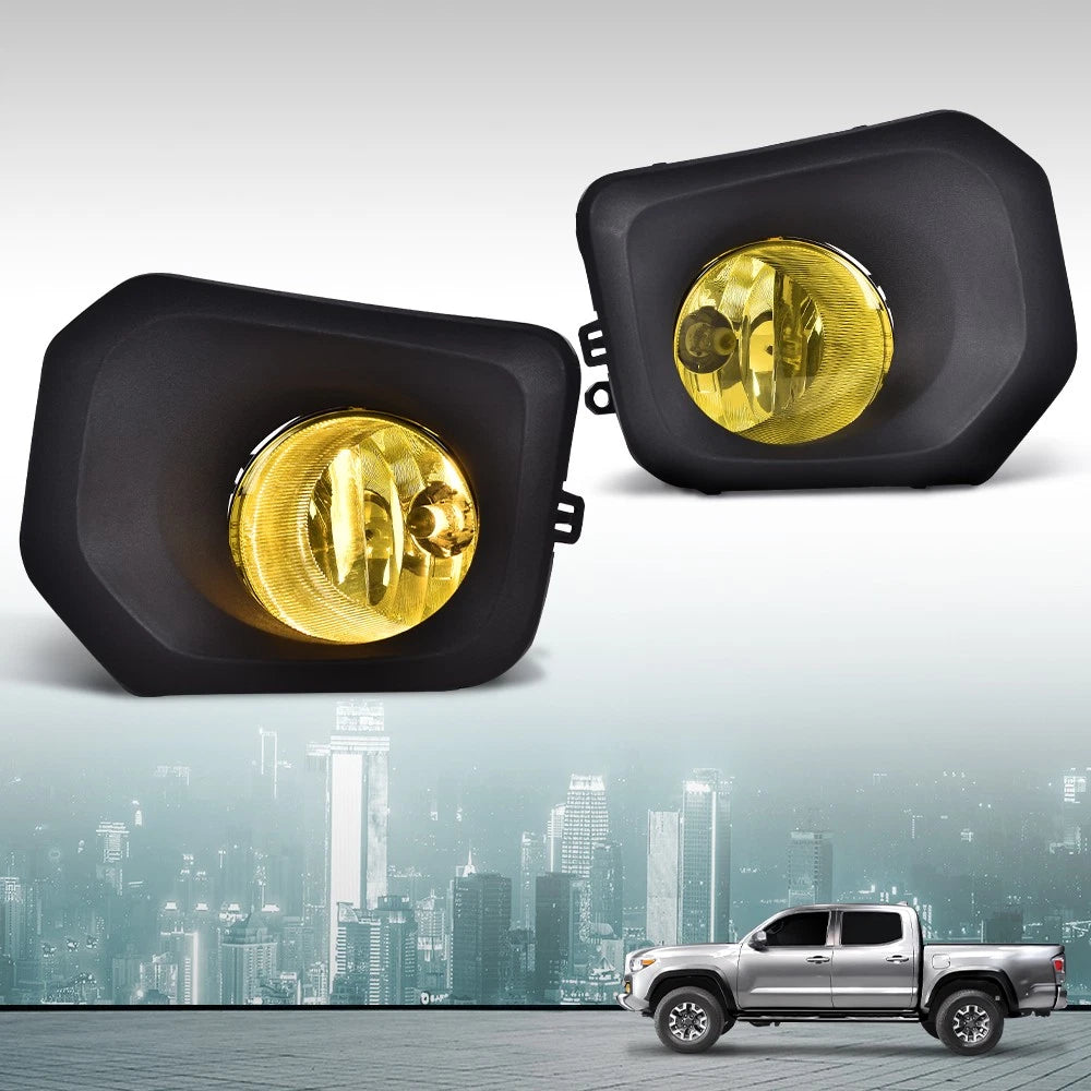 Set of 2 Yellow Lens Fog Lights for Toyota Tacoma (2016–2021)
