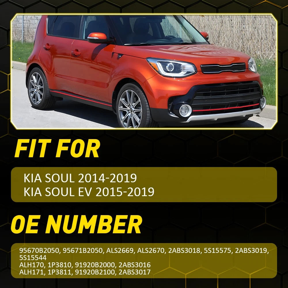 4X ABS Wheel Speed Sensor for Kia Soul (2014–2019), Kia Soul EV (2015–2019)