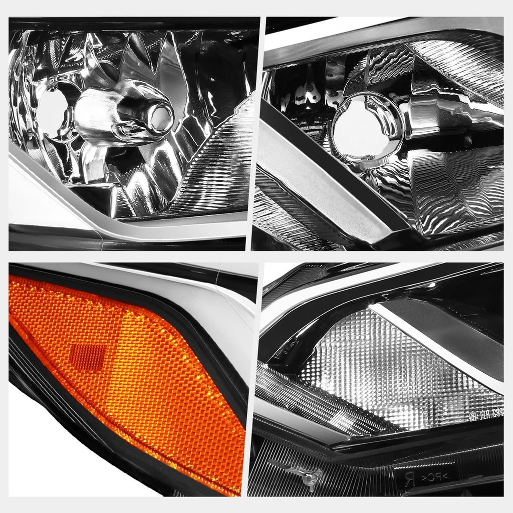 Projector Headlights for Honda Accord (2013–2015) Smoked Lens Amber Corner Pair