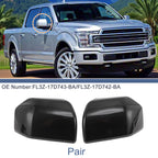 Pair of Mirror Cover Cap for Ford F-150 (2015–2020) FL3Z-17D743-BA Carbon Texture
