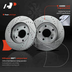 Front Drilled Brake Rotors & Ceramic Pads for Dodge Caliber (2007–2012)