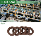 Set of 5 Oil Seals FKM Rubber 30x45x12mm for High Pressure