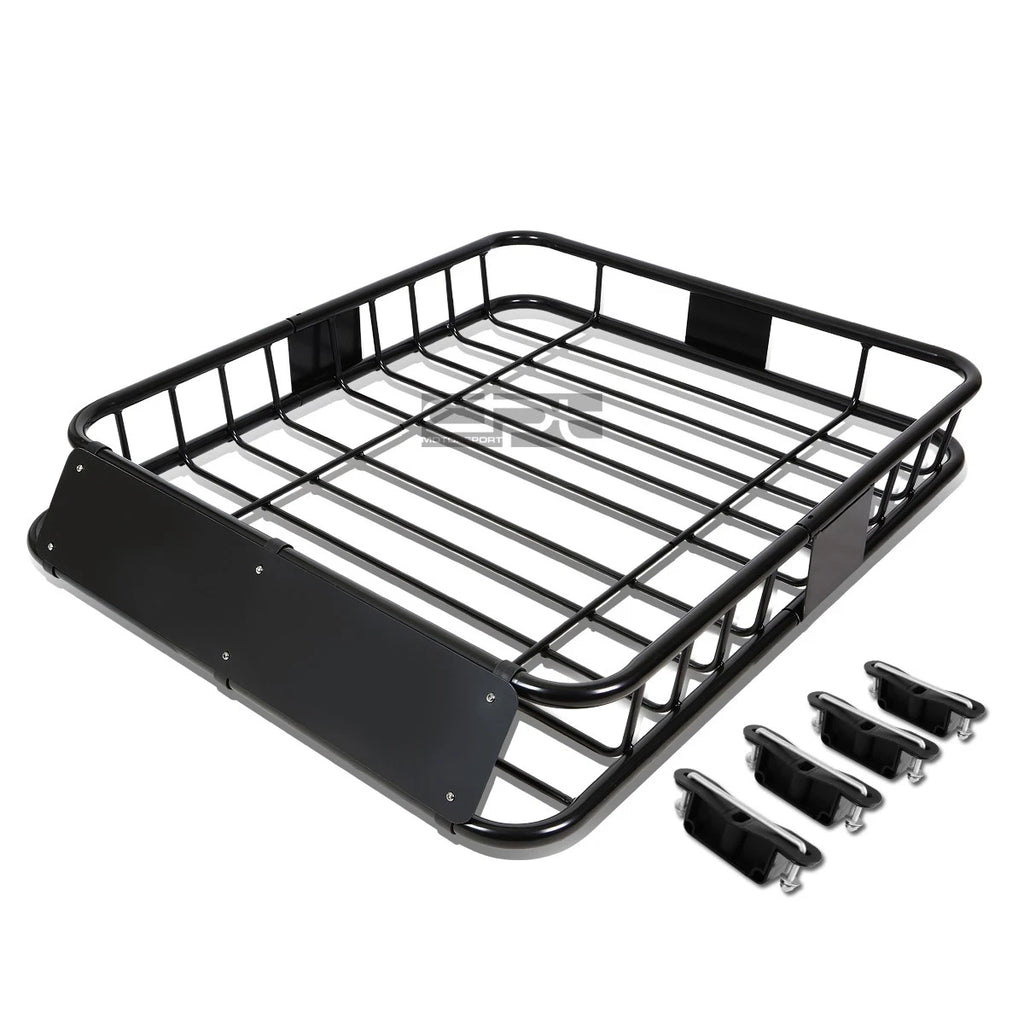 48" x 40" Mild Steel Roof Rack Cargo Carrier Basket with Wind Fairing
