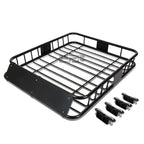 48" x 40" Mild Steel Roof Rack Cargo Carrier Basket with Wind Fairing