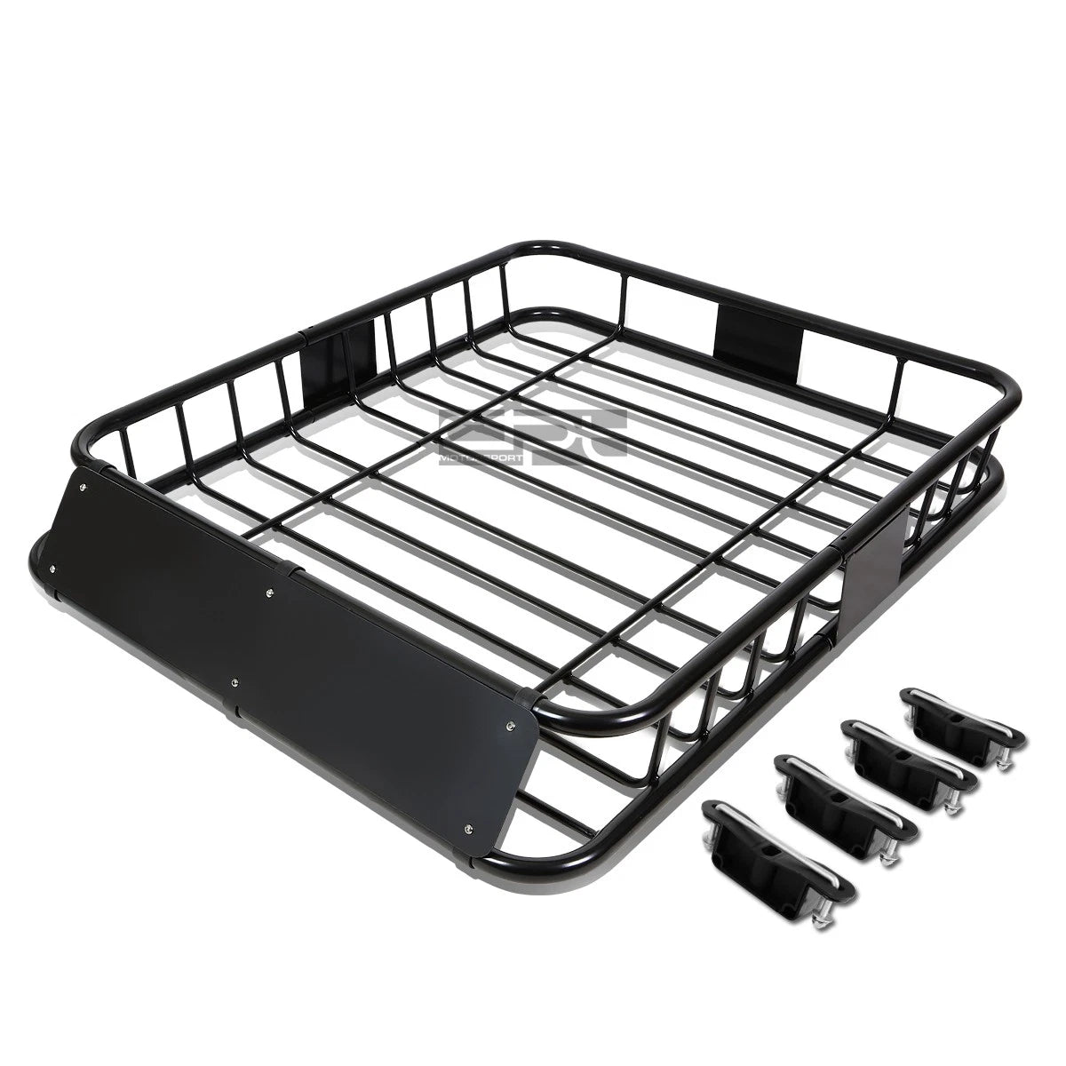 48" x 40" Mild Steel Roof Rack Cargo Carrier Basket with Wind Fairing