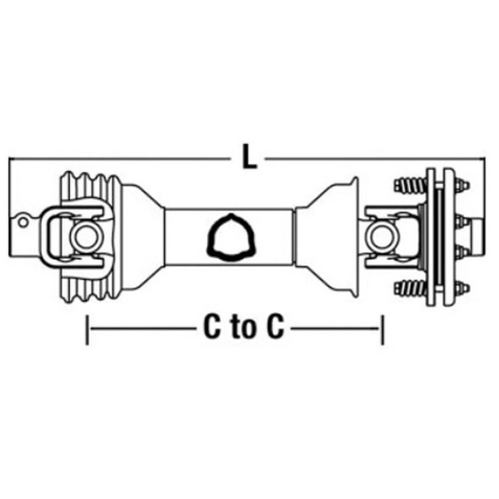 Complete Driveline for Bush Hog Rotary Cutters 276 277 278 (50034237, CS64416)