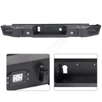 Textured Heavy Full Width Rear Bumper with LEDs for Chevy Silverado 2500 (2015–2017)