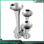 Electric Air Horn Kit 150DB 4 Trumpet for Truck Van Car Boat